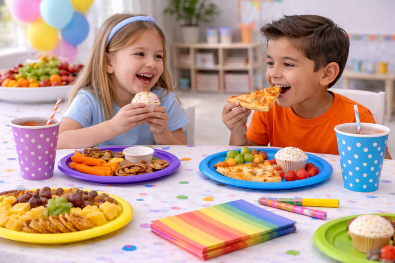 9” Pink Paper Plates | Disposable Party Plates for Crafts, Classrooms & Celebrations